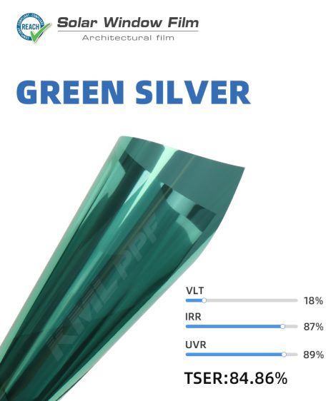 Architectural film - Green-Silver